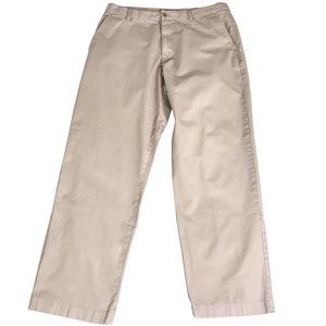 Chaps Mens Khaki Long Pants Size 36x31 Flat Front